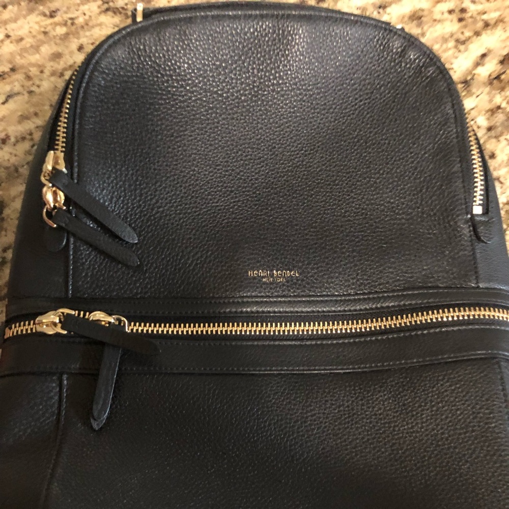 Henri Bendel Leather Backpack Purse